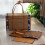 6X Picnic Woven Basket Wicker Storage Bag Handle Folded Fruit Shopping 7
