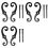 6PCS Cast Iron Shutter Fasteners - Decorative S-Shape Dogs Hardware Ru 2
