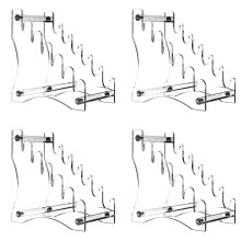 Supporto per coltelli in acrilico 4X - Scaffale a 6 livelli smontabile, leggero
