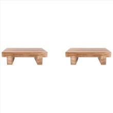 2x Sgabello in legno per adulti, letti alti, cucina, bagno, armadio