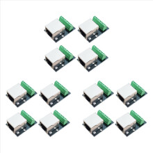 12PCS RJ45 Ethernet Female Socket Connector Breakout Board,2.54mm Boar