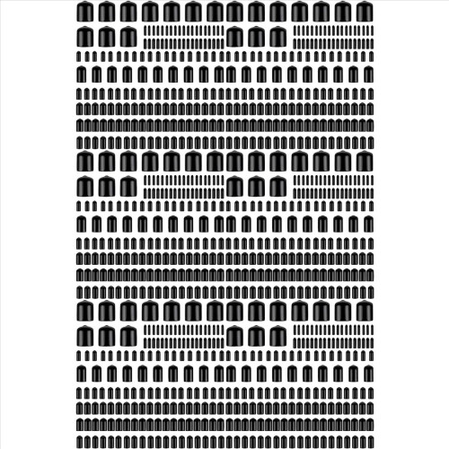 960Pcs Assorted Size Rubber End Caps, Flexible Screw Thread Protector