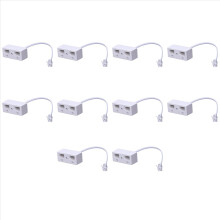 10X RJ11 Plug to Dual UK BT Telephone Socket Convertor