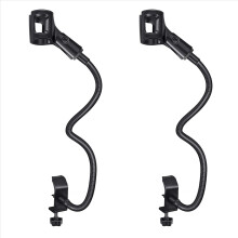 2X Microphone Stand Flexible Gooseneck Desk Clamp Holder Arm Recording