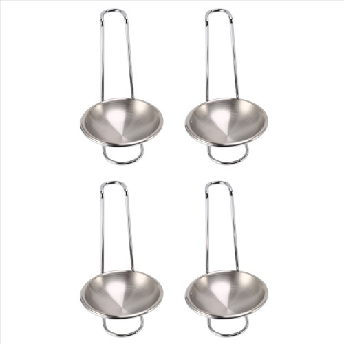 4X Stainless Steel Spoon Rest Holder,Long Handle Vertical Saving Soup