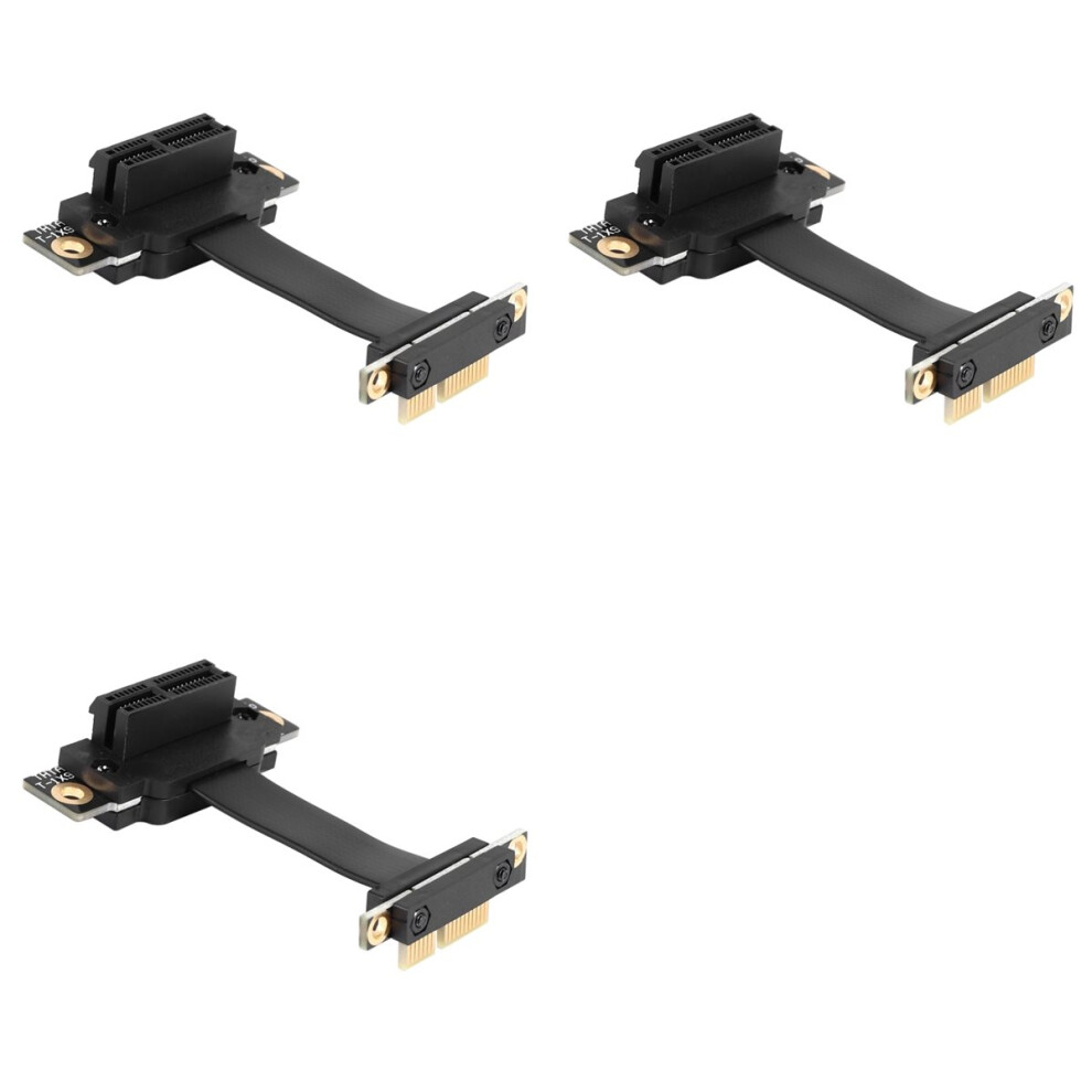 3X Pcie X1 Riser Cable Dual 90 Degree Right Angle Pcie 3.0 To Extensio 4851296999129