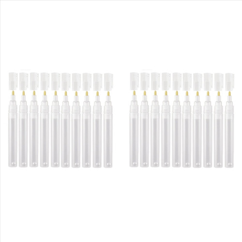 20er-Packung 3 mm leere, befüllbare Lackstifte, rund, geneigt