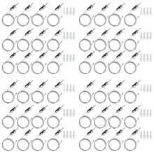 48 juegos de cables de suspensión hexagonales para garaje, kit de cadenas colgantes de acero, Hon