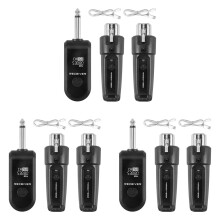 3X UHF XLR Adapter System Wireless Microphone Transmitter Receiver for