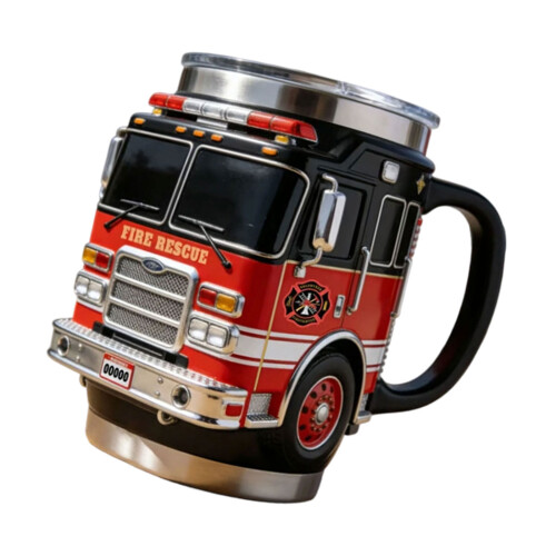 Double Walled Stainless Steel Fire Rescuing Mug 3D Design
