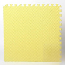 6pc EVA Foam Floor Mats with Soft NonSlip Surface, Interlocking Exercise Tiles for Home Gym and Playroom (Yellow)