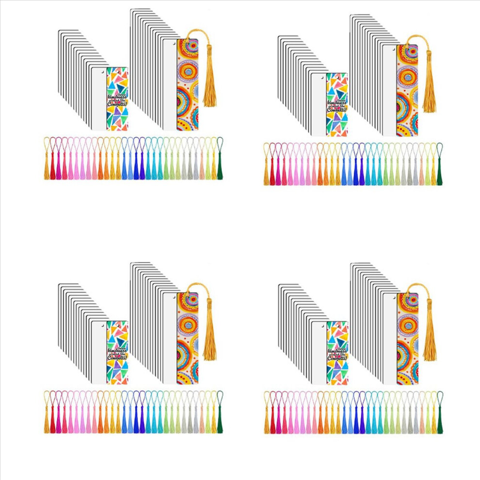 Semoic 120Pcs Sublimation Blank Bookmarks,Sublimation Products Diy Bookmark C