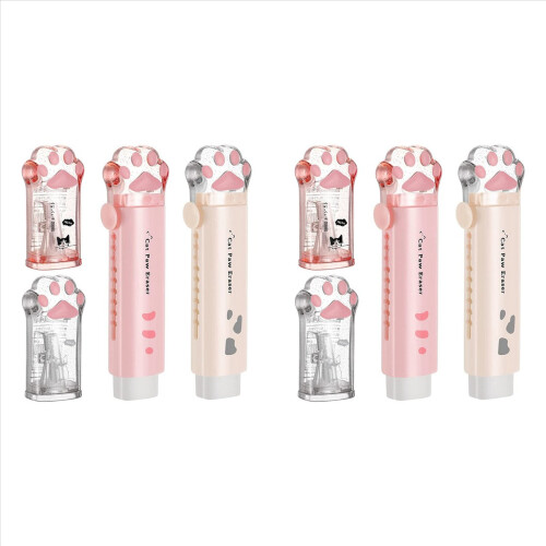 τεμάχια ξύστρα μολυβιών χαριτωμένης γάτας και γόμα με σχήμα Kawaii S 1
