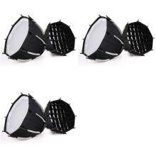 3 stuks 30 cm achthoekige softbox mini Bowens-vatting met snelsluiting en honingraatstructuur