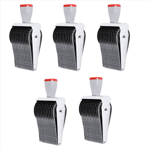 5X Multipurpose 12 Digit Alphabet Rolling Rubber Stamp English Letter
