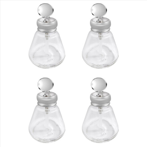 4X Empty Nail Polish Pump Dispenser Glass Push Down Press Bottle