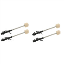 4 mazos de tambor de acero de 12,5 pulgadas, baquetas de fieltro de lana con mango de acero inoxidable.