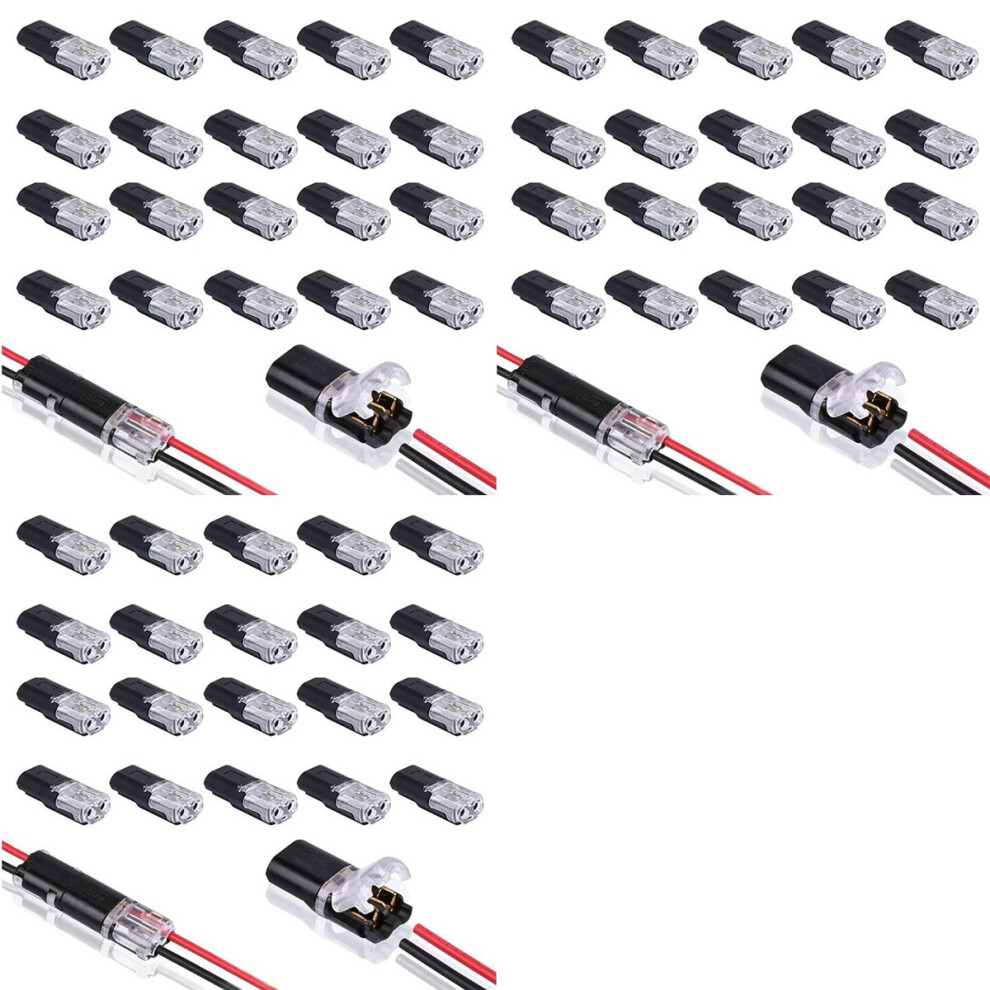 60Pcs Double-Wire Plug-In Connector With Locking Buckle,Pluggable Conn 4851296998122