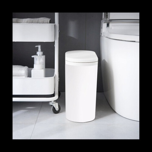2X Plastic Narrow Type Kitchen Trash Can Toilet Press Waste Bin Dustbi 2