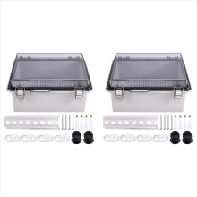 2X Outdoor WiFi Enclosure Weatherproof Locking Box Waterproof Switch R