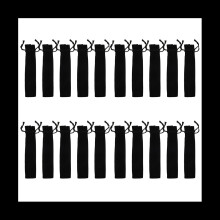 1000 Pcs Black Velvet Pen Pouch Sleeve Holder Single Bag Case Pencil
