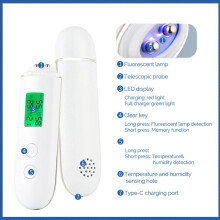 3X Tester di idratazione della pelle Misuratore intelligente di acqua e olio con display LCD Fluoresc