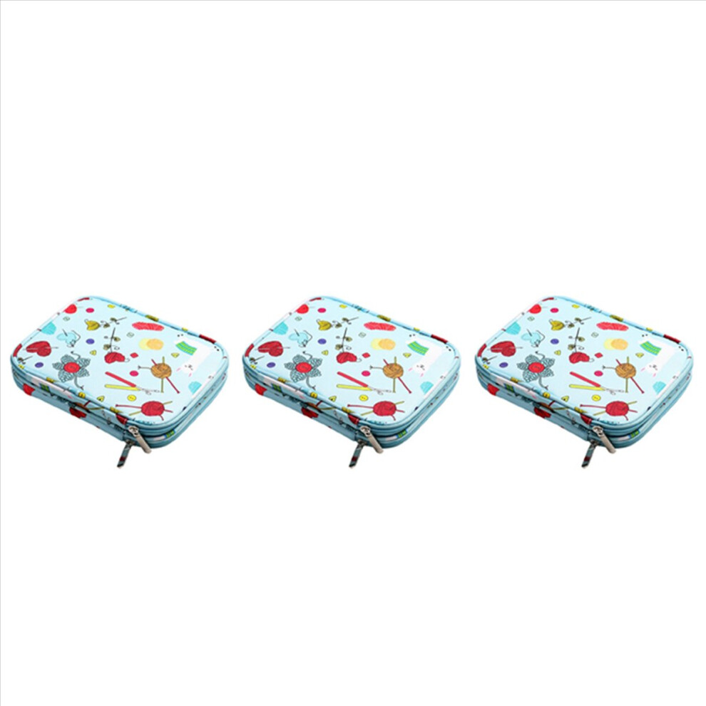 3X Empty Knitting Needles Case Travel Storage Organizer Bag For Circul 4851296993653