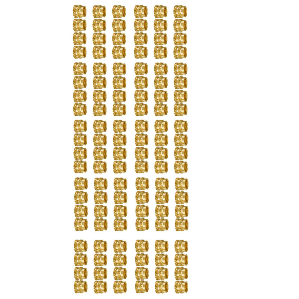 1000Pcs M3 Thread Knurled Brass Threaded Heat Set Resistant Insert Emb 4851296904475