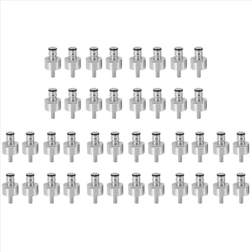 Conjunto de 40 tampas de carbonatação em aço inoxidável 304 com espigão de 5/16 polegadas e trava de esfera.