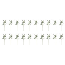 Faux Lambs Ear Stems 20Pcs Flocked Artificial Greenery Solid Fake Leav