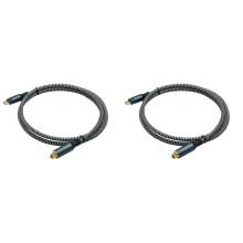 2X Braided USB-C to Optical Audio Cable USB C with Plated Connector fo