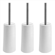 3X Toilet Brush and Holder, 2 Pack with 304 Stainless Steel Long Handl