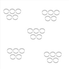 25 Stück 6 cm runde Tarteringe aus Edelstahl mit Perforation für Obst