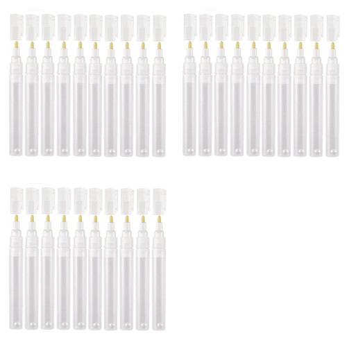 30er-Packung 3 mm leere, befüllbare Lackstifte, rund, geneigt