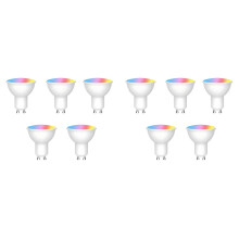 10PCS Tuya WiFi GU10 Smart LED Light Bulb Dimmable 6W 220V Life App Co