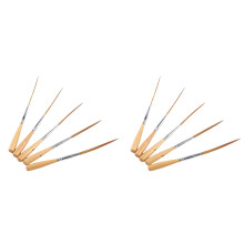 Long Liner Brush, 10pcs Ox Ear Hair Paint Brush Set for Filling Corner