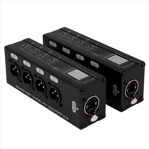 2Pair 4-Channel 3-Pin XLR or 6.3Mm Audio and over Network Cable Extend 2