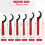 12 Pieces Spanner Wrench Set Adjustable Coilover Spanners Hook Wrenche 3