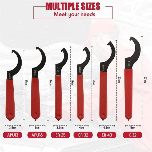 12 Pieces Spanner Wrench Set Adjustable Coilover Spanners Hook Wrenche 2
