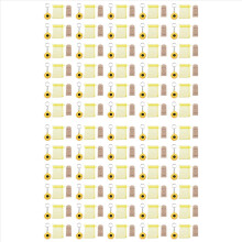 60-teiliges Set mit Schlüsselanhängern im Sonnenblumen-Design als Gastgeschenke für Partys