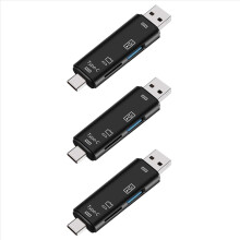 3X 5-in-1 Multifunctional OTG Card Reader Micro-SD / SD USB Support TF