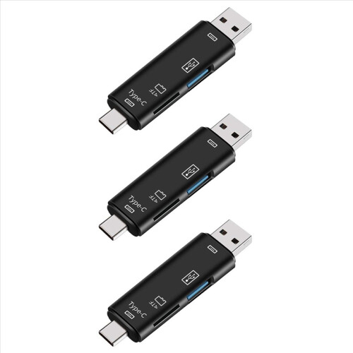 3X 5-in-1 Multifunctional OTG Card Reader Micro-SD / SD USB Support TF
