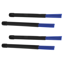 2 paar intrekbare zwarte handvatten jazz drumstokken blauw nylon 3