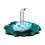 Ceramic Lotuses Stick Incenses Burners Holders-blue flower 1