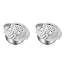 2X Rice Washer Strainer Bowl Stainless Steel Rinser Washing with Side