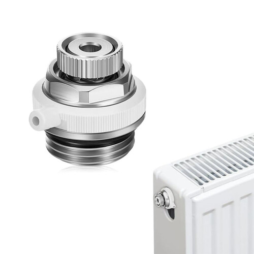 Válvula de radiador com 4 válvulas de ventilação de ar totalmente automáticas, com desligamento automático e sangria automática. 2