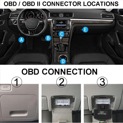 2X Dash Cam OBD Hardwire Kit,Dash Camera USB Type C Kit with Power Cab 2