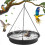 2X Hanging Bird Bath Feeder Round Tray Thickened Resin Deep Water 4