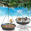 2X Hanging Bird Bath Feeder Round Tray Thickened Resin Deep Water 6