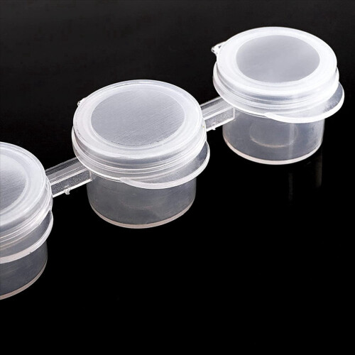 400 Strips Paint Pots Strips,300 2Ml/0.07 Oz Empty Cup with Lids, for 1